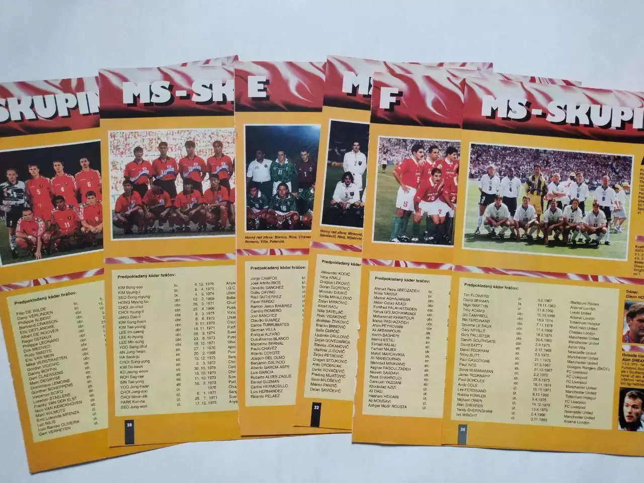 Из журнала FUTBAL участники чемпионата мира по футболу Франция 1998 год 3