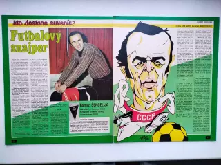 Футбольные звезды из журналов Старт и Стадион Чехия - Рамаз Шенгелия СССР