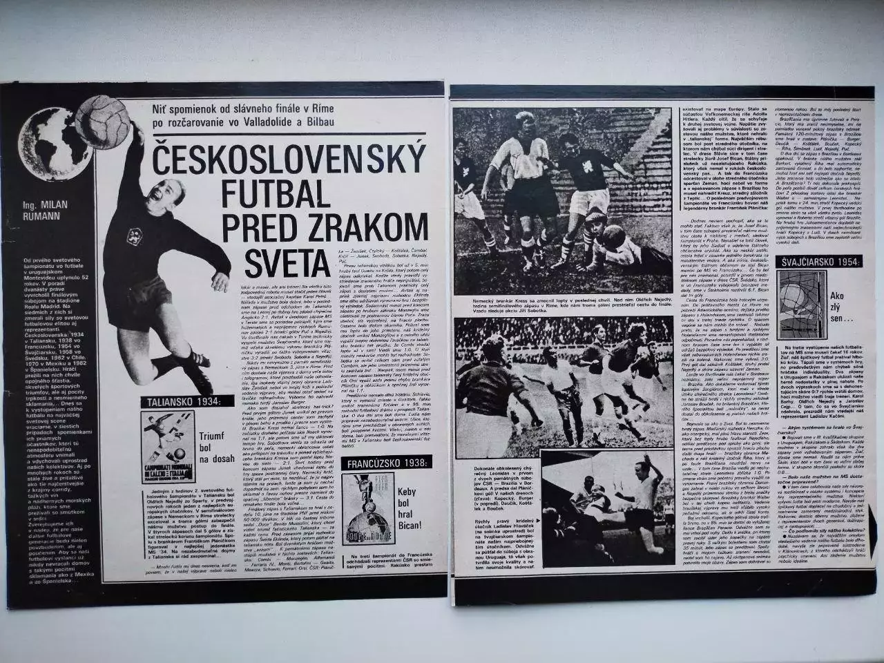 Страницы из журналов Старт Чемпионат мира по футболу 1982 - Чешкий футбол на чм 1