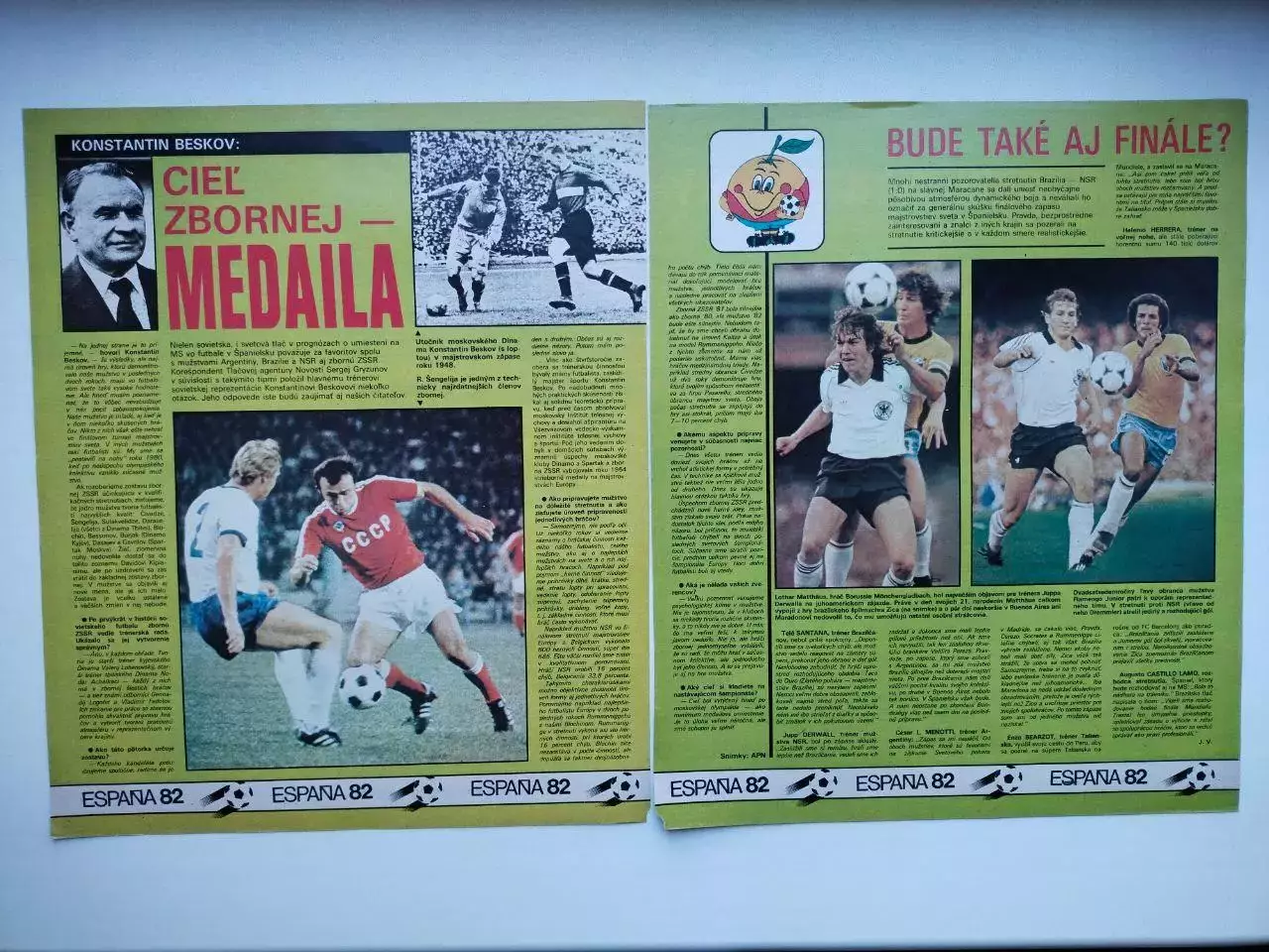 Страницы из журналов Старт ЧССР Чемпионат мира по футболу 1982 год - 3