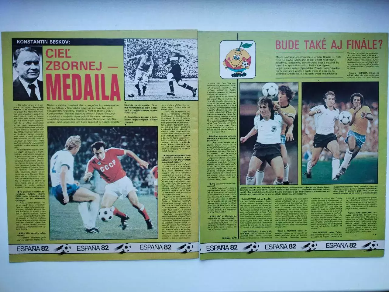 Страницы из журналов Старт ЧССР Чемпионат мира по футболу 1982 год - 4