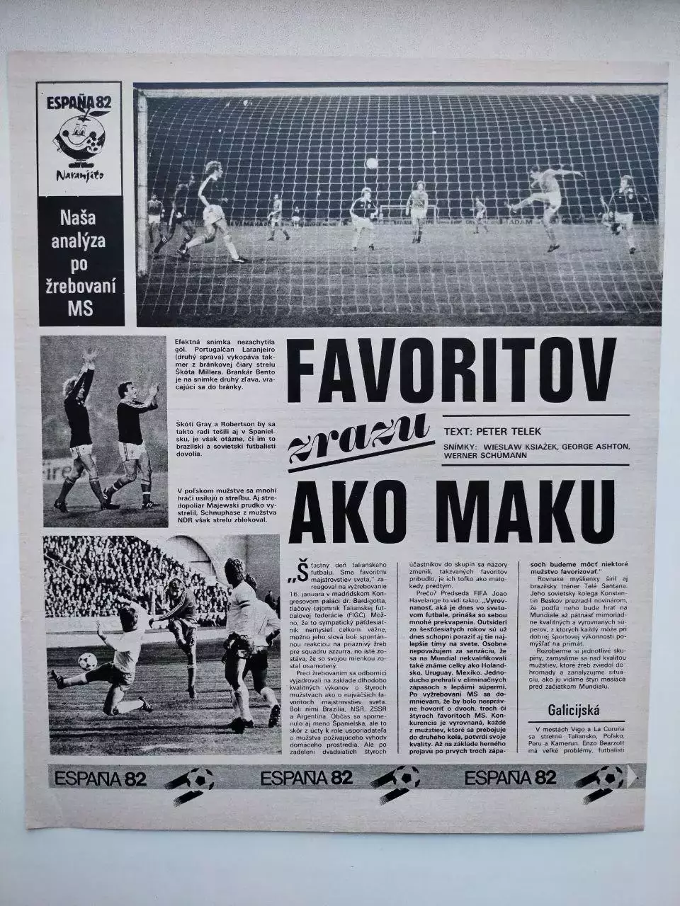 Страницы из журналов Старт ЧССР Чемпионат мира по футболу 1982 год - 6