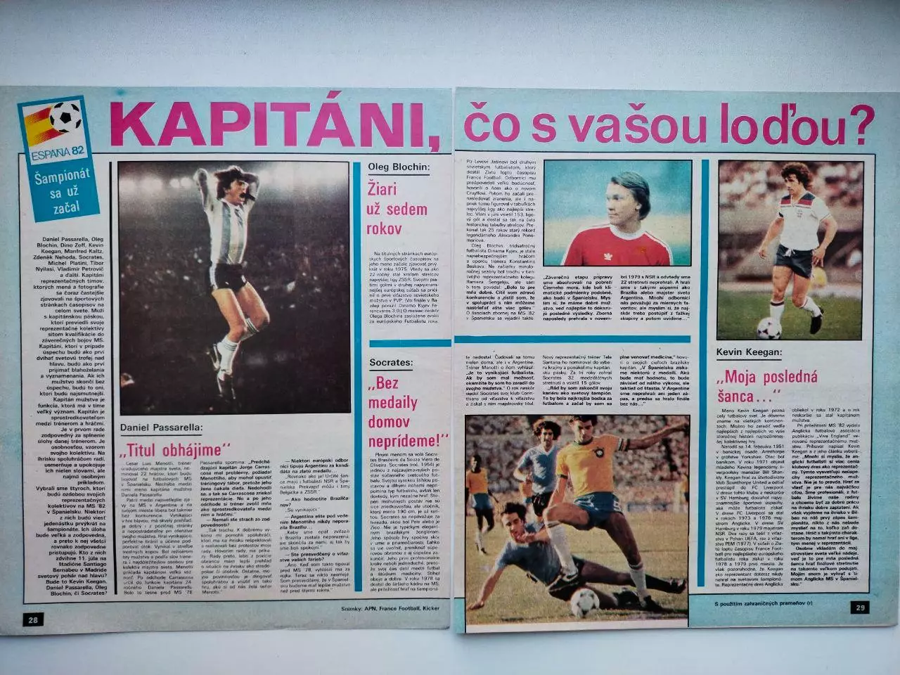 Страницы из журналов Старт ЧССР Чемпионат мира по футболу 1982 год - 11