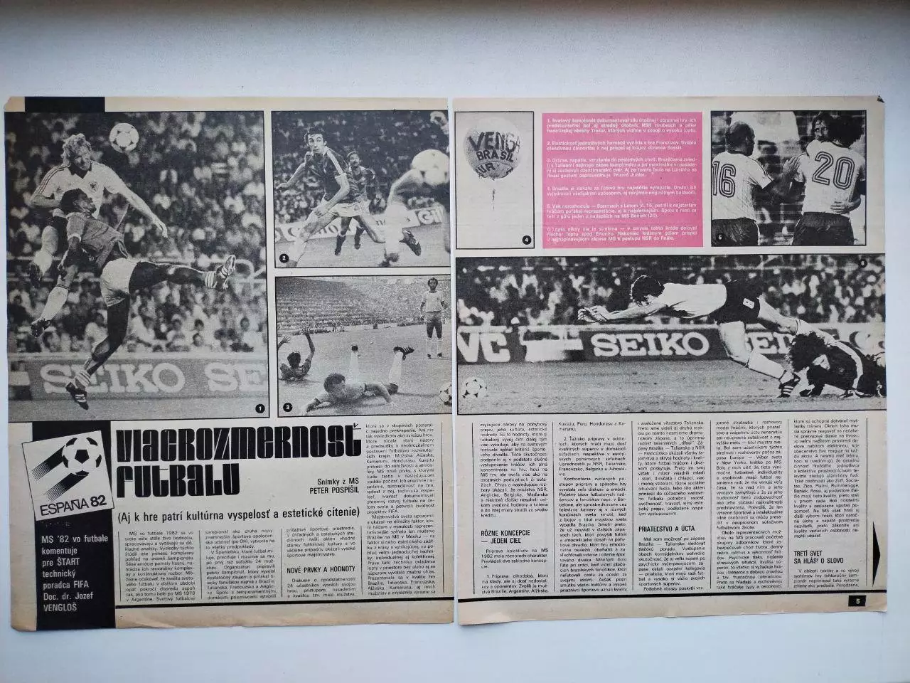 Страницы из журналов Старт ЧССР Чемпионат мира по футболу 1982 год - 15 1