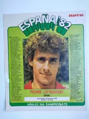 Звезды ЧМ футбол Испания 1982 из журнала Старт ЧССР - Пьер Литтбарски - Германия
