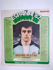 Звезды ЧМ футбол Испания 1982 из журнала Старт ЧССР - Мишель Платини - Франция
