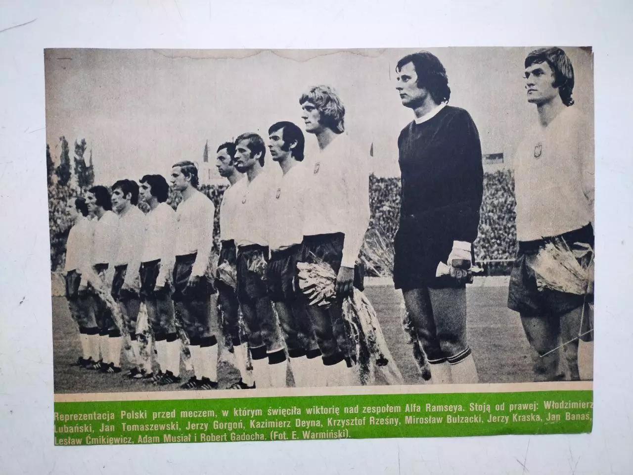 Из польского журнала - сборная Польши перед матчем со сборной Англии 1973 год