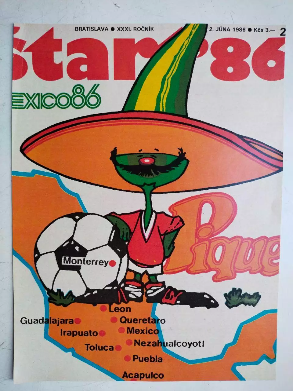 Обложка журнала Старт за 1986 - Чемпионат мира в Мексике 1986 год - 2