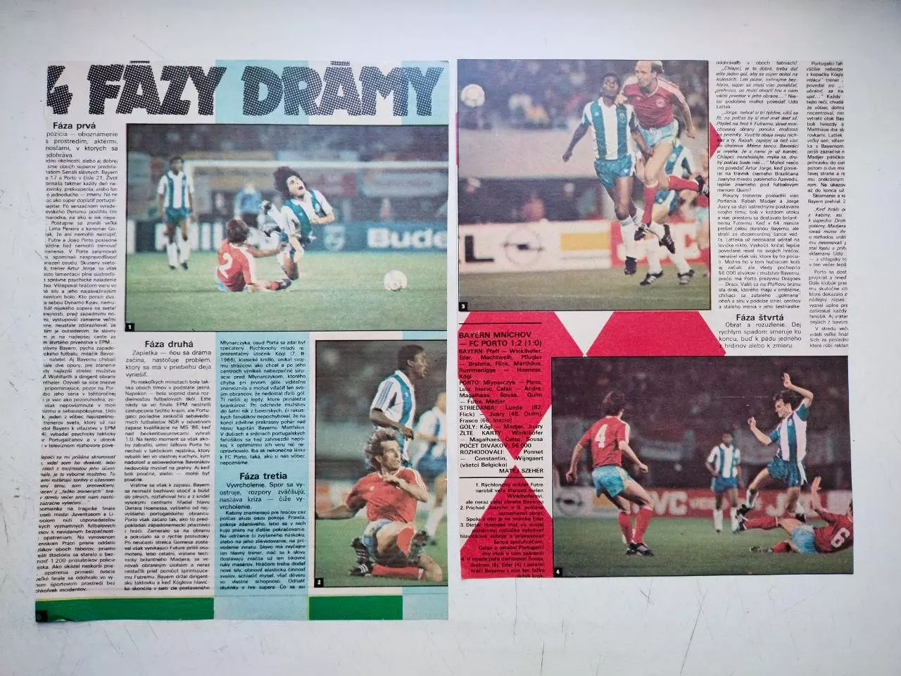 Обложка журнала Старт за 1987 год и статья Финал КЕЧ Порту - Бавария 1987 г. 1