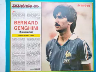 Футбольные звезды из журнала Старт ЧССР 1982 г. - Бернар Женгини Франция