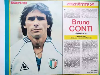 Футбольные звезды из журнала Старт ЧССР 1983 г. - Бруно Конти Италия