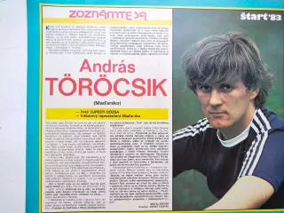 Футбольные звезды из журнала Старт ЧССР 1983 г. - Андраш Теречик Венгрия