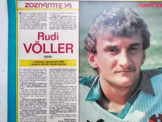 Футбольные звезды из журнала Старт ЧССР 1983 г. - Руди Феллер Германия