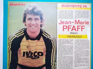Футбольные звезды из журнала Старт ЧССР 1984 г. - Жан - Мари Пфафф Бельгия