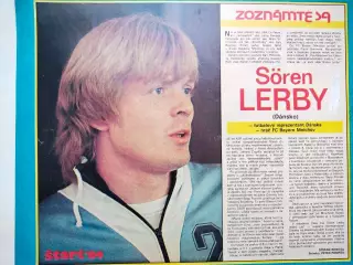 Футбольные звезды из журнала Старт ЧССР 1984 г. - Серен Лербю Дания