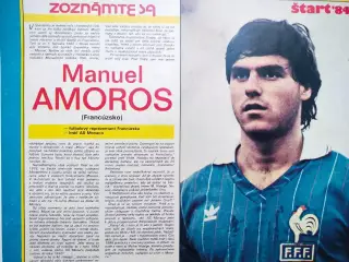 Футбольные звезды из журнала Старт ЧССР 1984 г. - Мануэль Аморос Франция