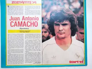 Футбольные звезды из журнала Старт ЧССР 1984 г. - Хосе Антонио Камачо Испания