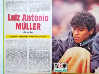 Футбольные звезды из журнала Старт ЧССР 1986 г. - Мюллер Бразилия