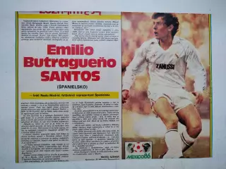 Футбольные звезды из журнала Старт ЧССР 1986 г. - Эмилио Бутрагеньо Испания