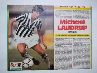 Футбольные звезды из журнала Старт ЧССР 1986 г. - Микаэль Лаудруп Дания