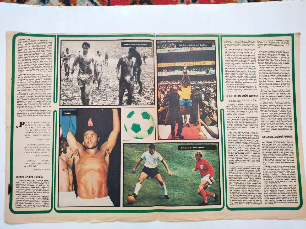 Из журнала Стадион Чехия Разворот журнала чм по футболу 1970 год