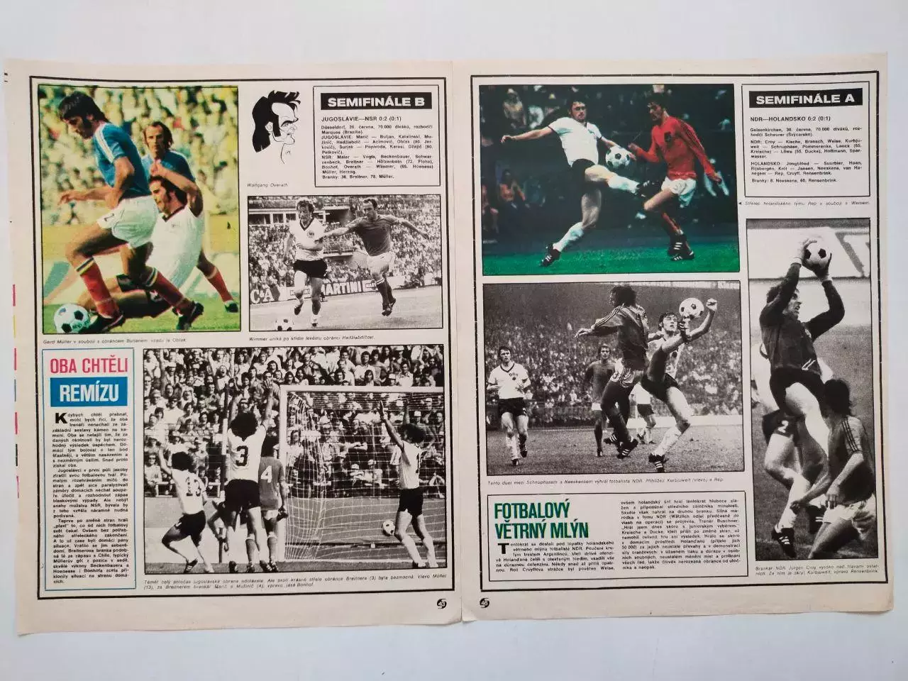Из журнала Стадион Чехия 1974 г. страницы о чм по футболу в Германии 1974 г. - 4