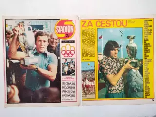 Из журнала Стадион Чехия 1976 г. - чемпионы Европы Иво Виктор и Антон Ондруш