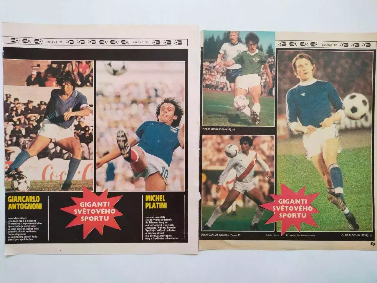 Из журнала Стадион Чехия 1982 год - Звезды чм по футболу в Испании 1982 г. 2