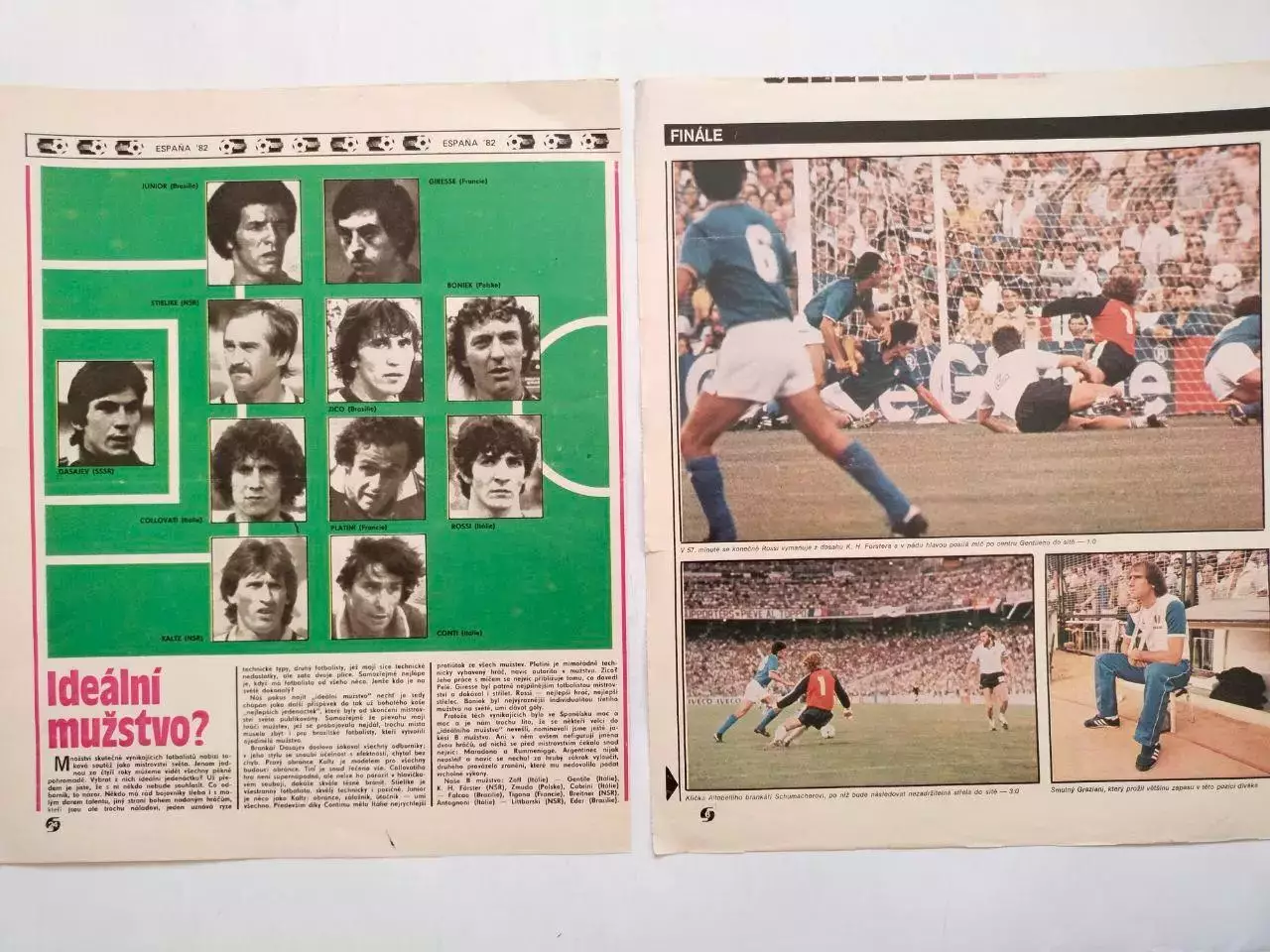 Из журнала Стадион Чехия 1982 год - страницы чм по футболу в Испании 1982 г.