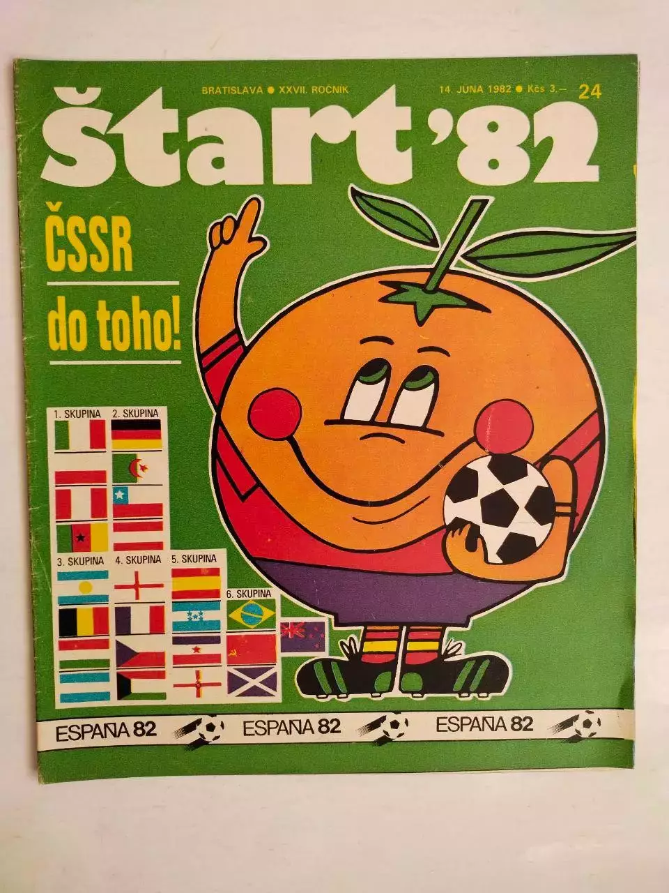 Журнал Старт Чехословакия № 24 за 1982 г. - чм по футболу Испания 1982 г.