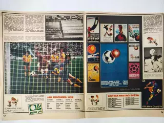 Из журнала Стадион Чехия 1974 год - разворот чм по футболу в Германии 1974 год
