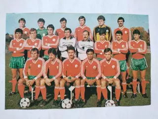 Постер участник чм по футболу из журнала Старт ЧССР- сборная Болгарии 1986 год