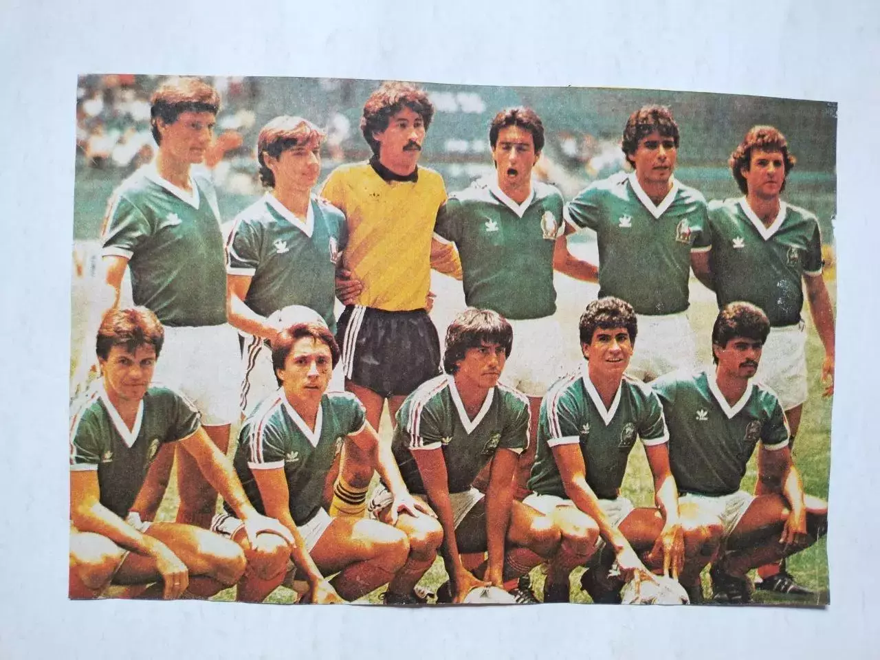 Постер участник чм по футболу из журнала Старт ЧССР- сборная Мексика 1986 год