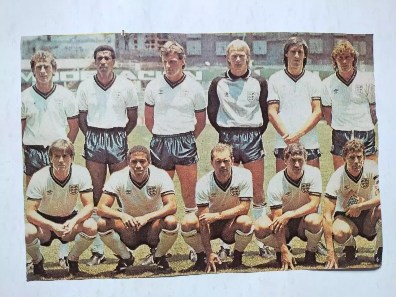 Постер участник чм по футболу из журнала Старт ЧССР- сборная Англии 1986 год