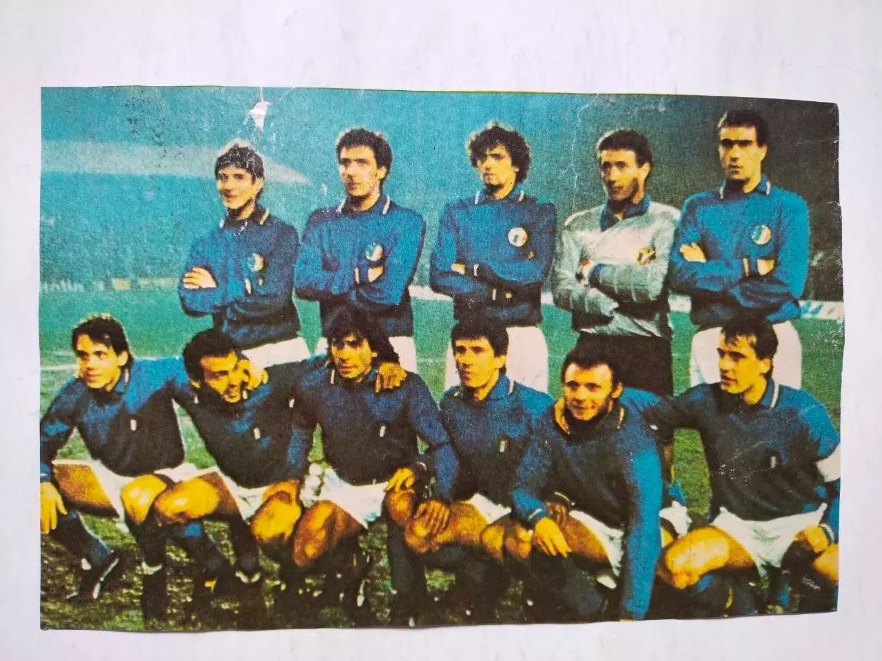 Постер участник чм по футболу из журнала Старт ЧССР- сборная Италия 1986 год