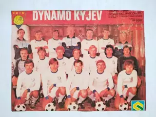 Постер из журнала Старт ЧССР- футбольный клуб Динамо Киев 1986 г.