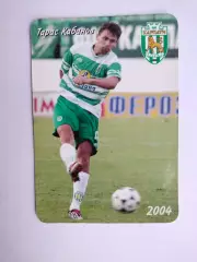 Календарик футболіст клубу Карпати Львів - Тарас Кабанов на 2004 р.