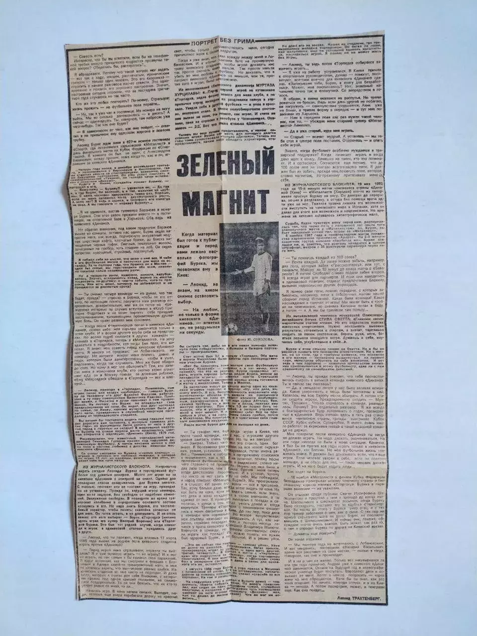 Статті з газети ЛЕОНІД БУРЯК ЗЕЛЕНИЙ МАГНИТ