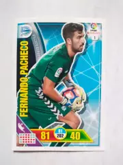 Карточка Футбол Panini Liga Santander 2016-17. Deportivo -Fernando Pacheco № 1