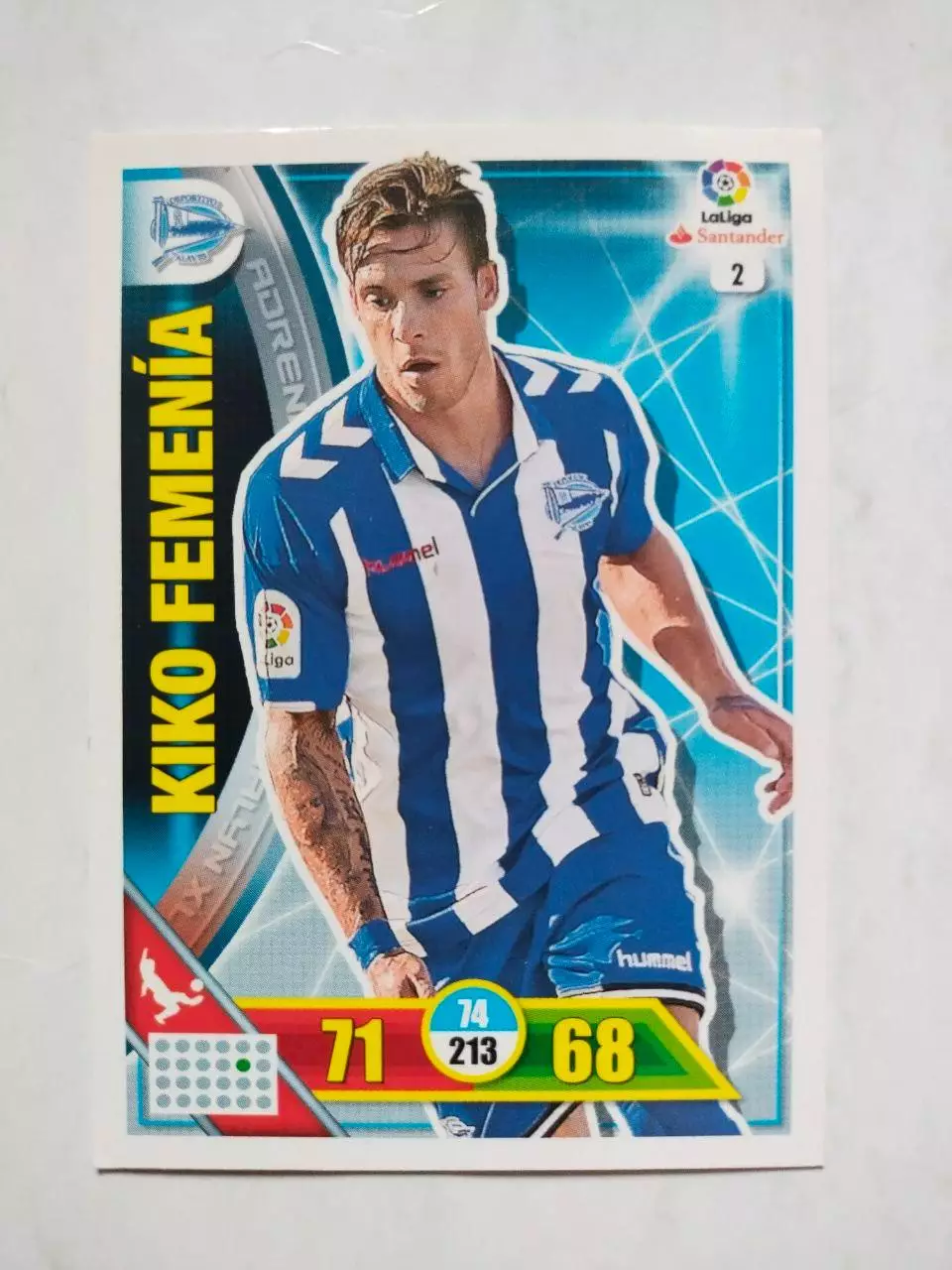 Карточка Футбол Panini Liga Santander 2016-17. Deportivo -Kiko Femenia № 2