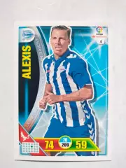 Карточка Футбол Panini Liga Santander 2016-17. Deportivo -Alexis № 4