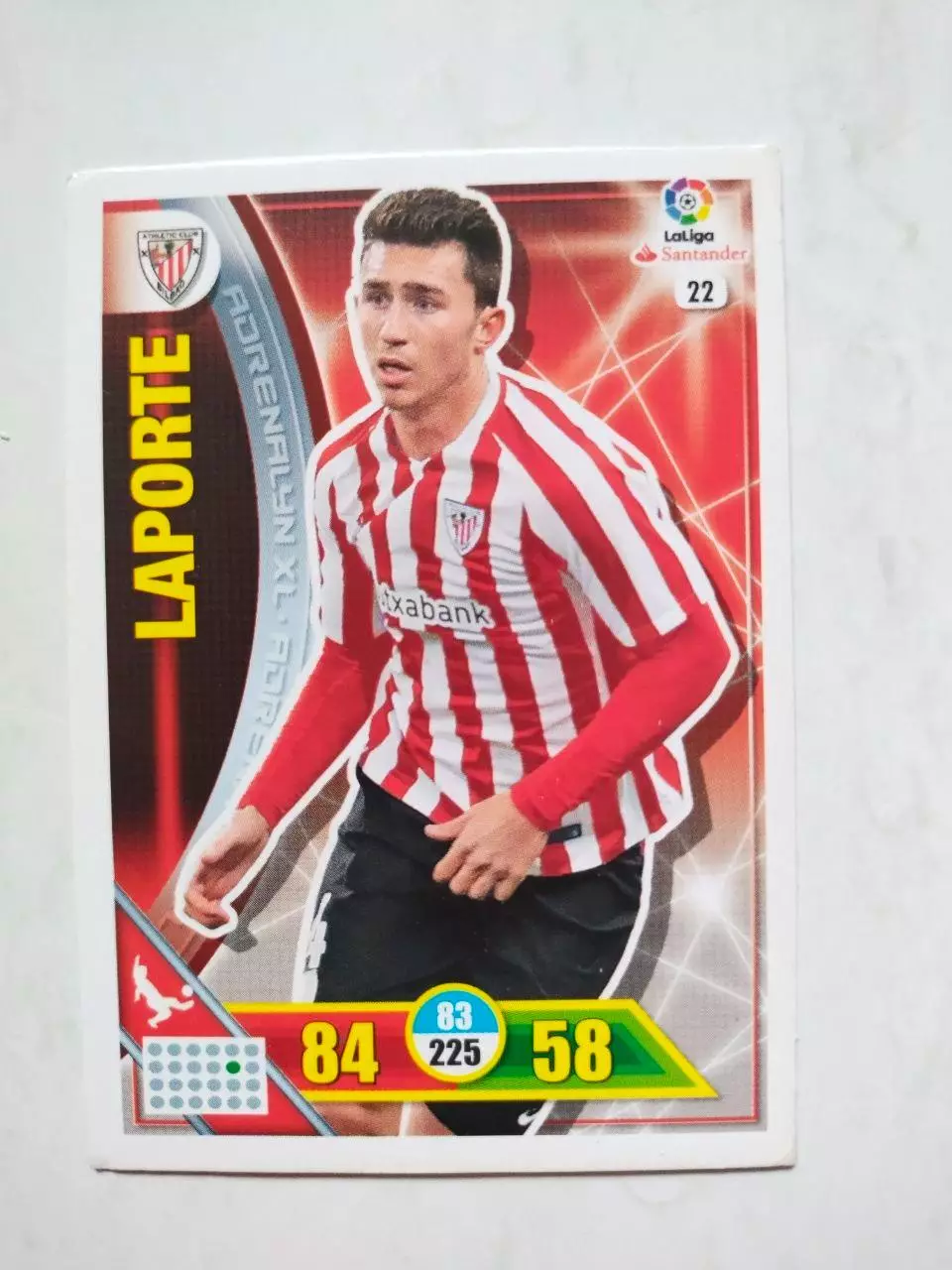 Карточка Футбол Panini Liga Santander 2016-17. Athletic- Aymeric Laporte № 22
