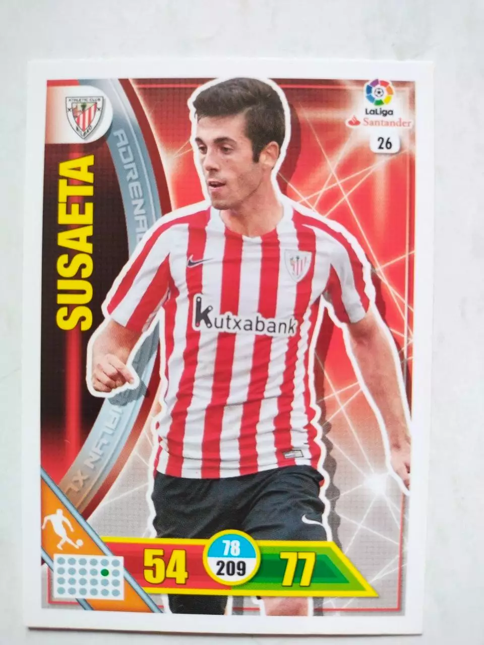 Карточка Футбол Panini Liga Santander 2016-17. Athletic- Markel Susaeta № 26