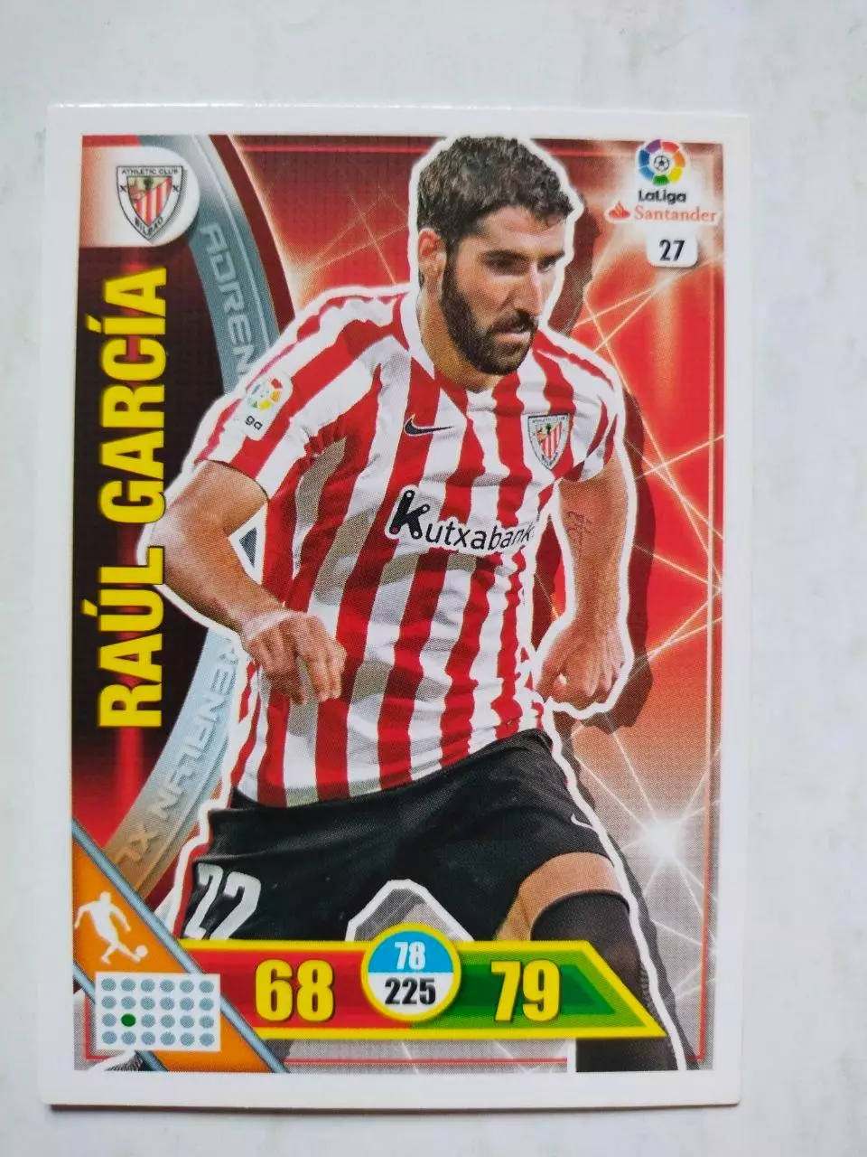 Карточка Футбол Panini Liga Santander 2016-17. Athletic- Raul Garcia № 27