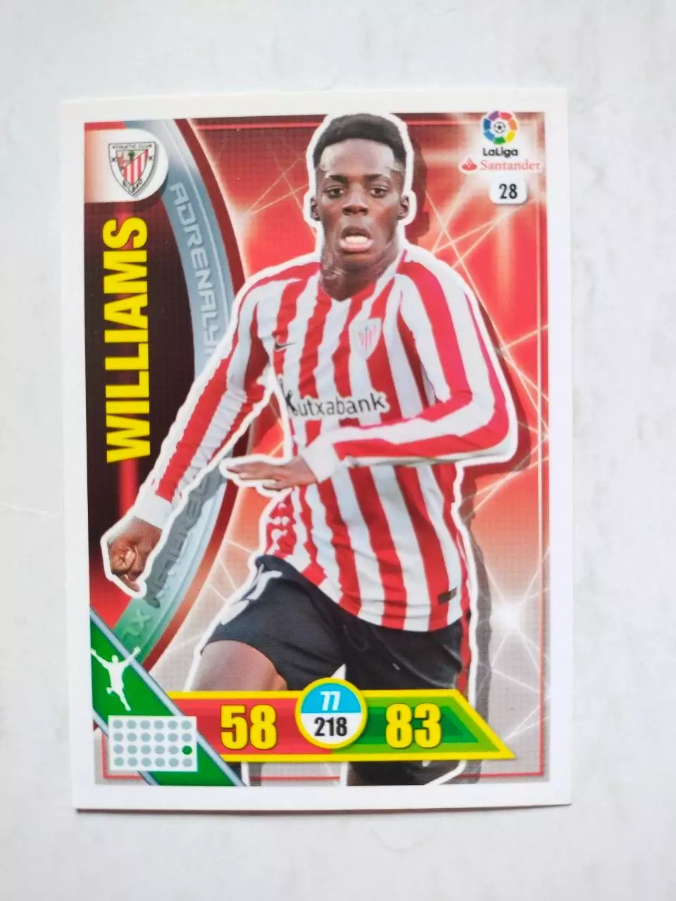 Карточка Футбол Panini Liga Santander 2016-17. Athletic- Isaki Williams № 28