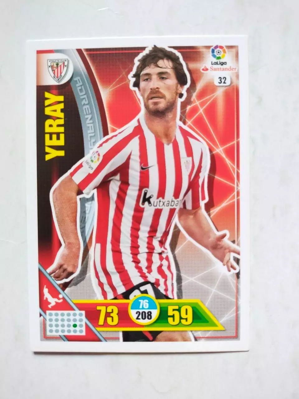 Карточка Футбол Panini Liga Santander 2016-17. Athletic- Yeray Alvarez № 32