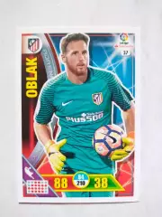 Карточка Футбол Panini Liga Santander 2016-17.Atletico Madrid -Jan Oblak № 37
