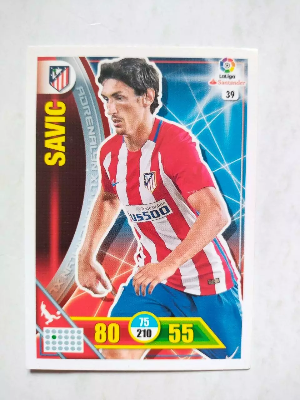 Карточка Футбол Panini Liga Santander 2016-17.Atletico Madrid -Stefan Savic № 39