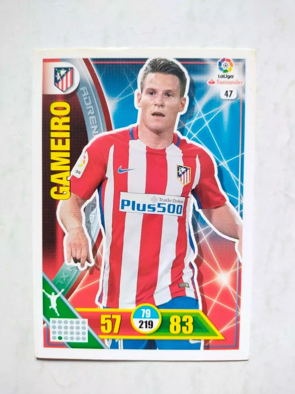 Карточка Футбол Panini Liga Santander 2016-17.Atletico Madrid Kevin Gameiro № 47