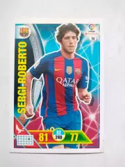 Карточка Футбол Panini Liga Santander 2016-17.Barcelona - Sergi Roberto № 56